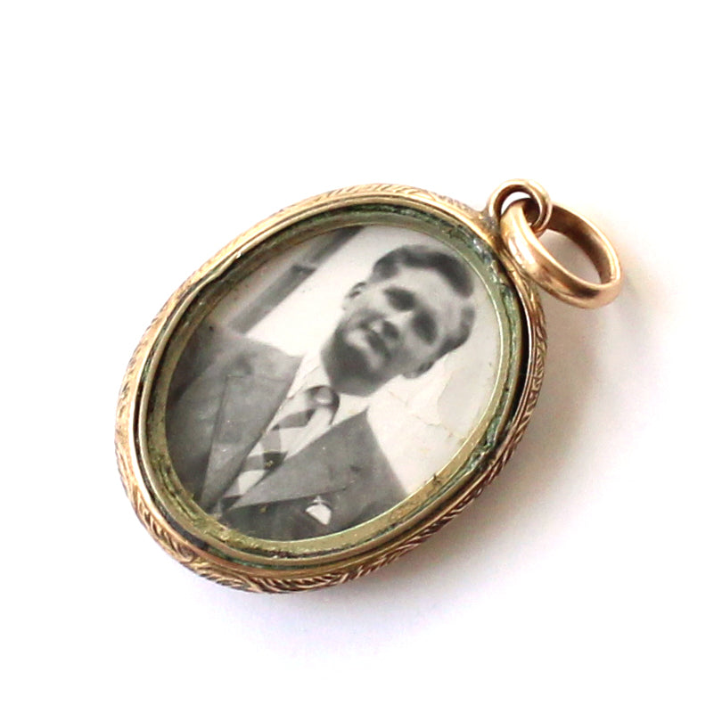 9ct Gold Enamel Victorian Mourning Locket