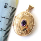 Vintage 9ct Gold Amethyst Locket