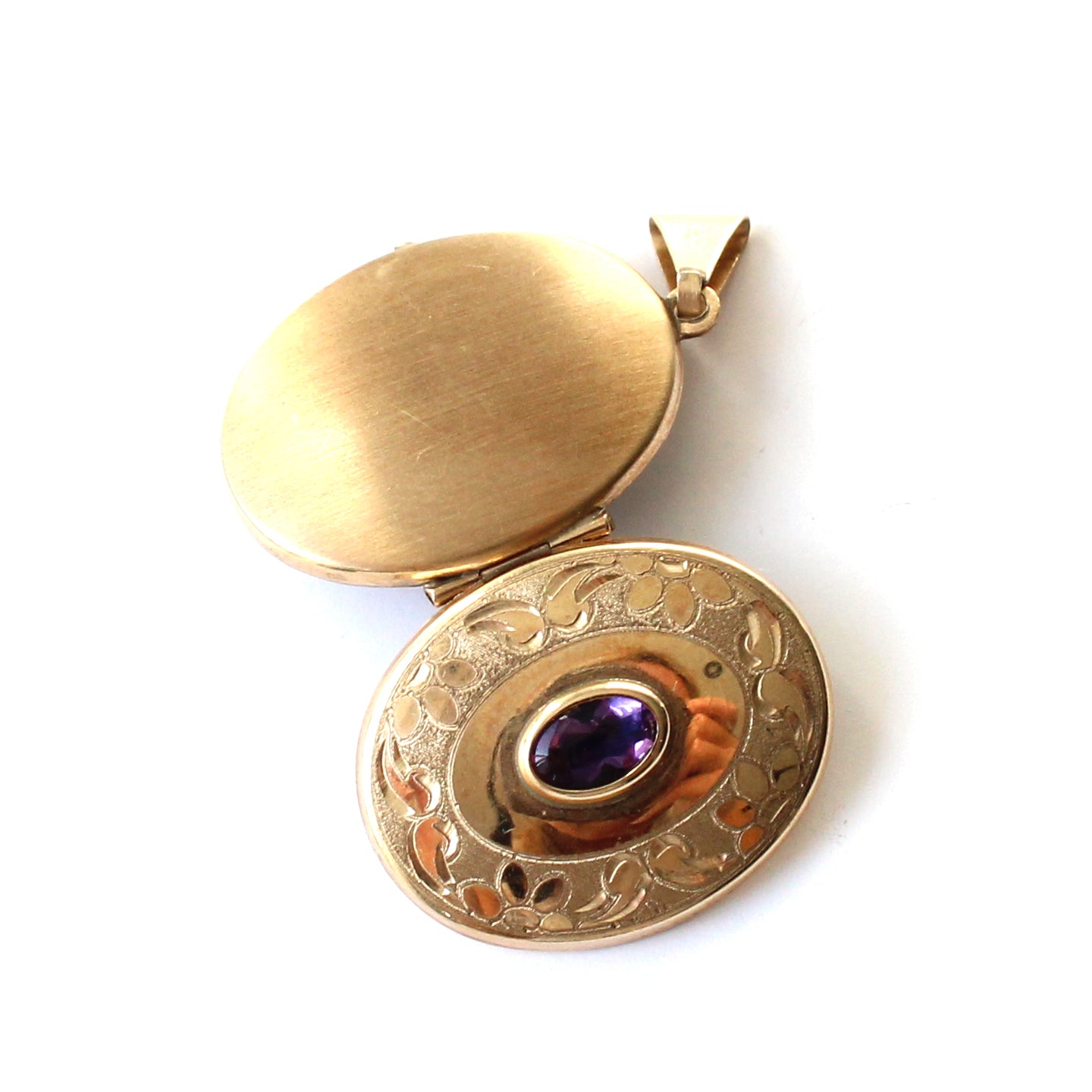 Vintage 9ct Gold Amethyst Locket