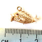 Vintage 9ct Gold Fish with Pearl & Garnet Charm