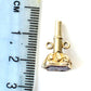 Victorian 9ct Gold Pocket Watch Key with Amethyst