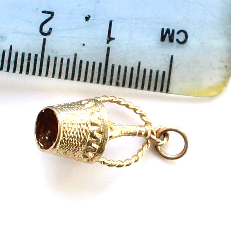 Vintage 9ct Gold Champagne Bottle in Ice Bucket Charm (2.6grams)