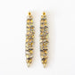 14ct & Silver Ethiopian Opal & Diamond Long Drop Earrings