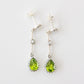 Sterling Silver Peridot & Pearl Drop Earrings