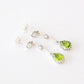 Sterling Silver Peridot & Pearl Drop Earrings