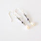 Art Nouveau style Sterling Silver Peridot Amethyst & Pearl Earrings
