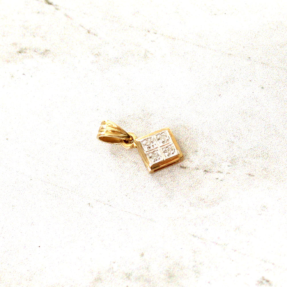 Dainty 9ct Gold Diamond Pendant