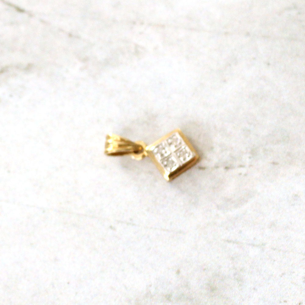 Dainty 9ct Gold Diamond Pendant