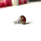 Unique Sterling Silver Carnelian Celestial Ring