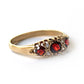 Vintage 9ct Gold Emerald Paste & Diamond Ring