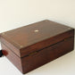 Victorian Rosewood Multi Ring Jewelery Box with Pearl Inlay