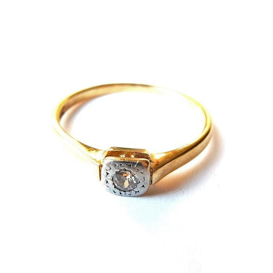 Antique 18ct Gold Diamond Band