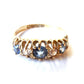 Antique 18ct Gold Sapphire & Diamond Boat Ring