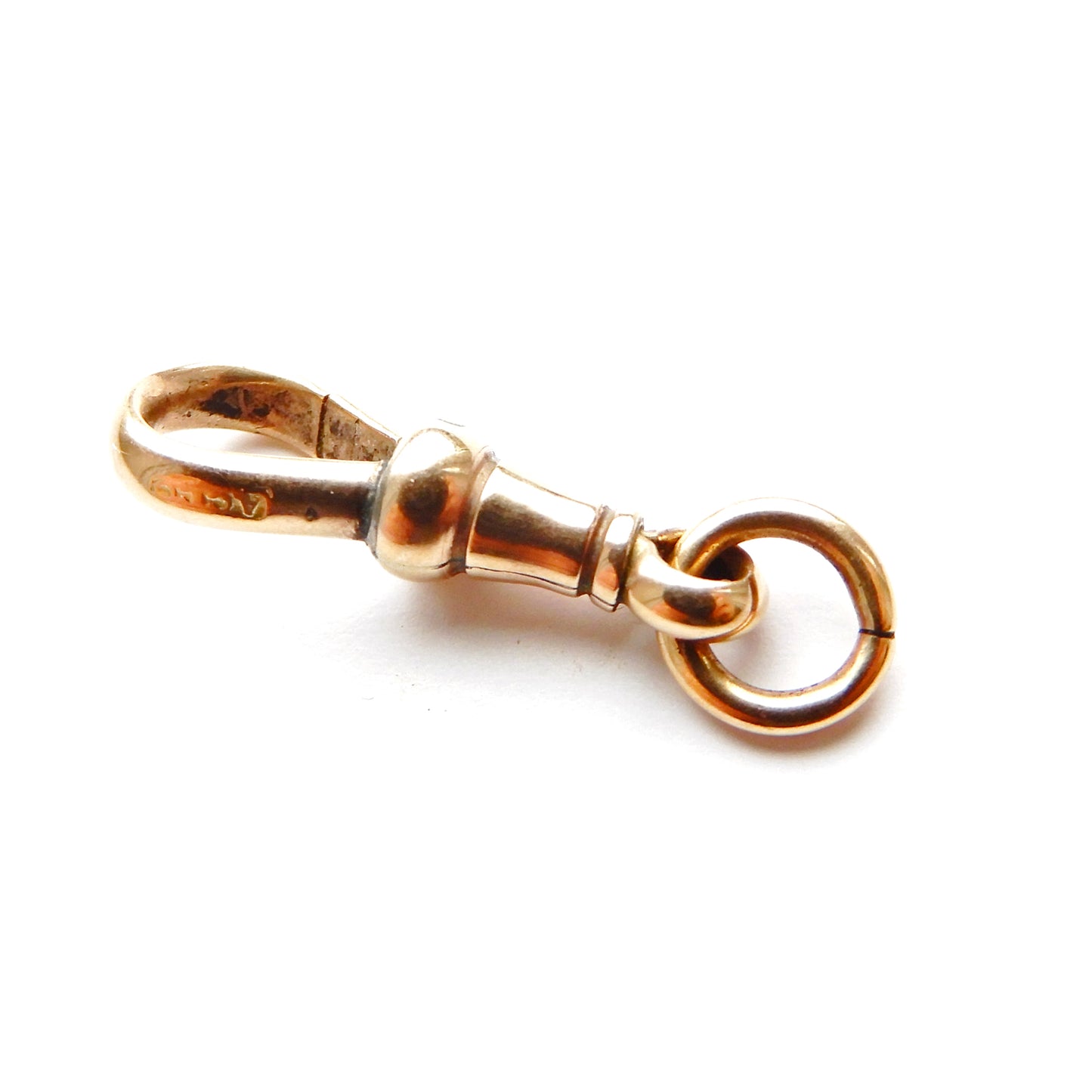 Antique 9ct Gold Dog Clip Charm Clasp (1.9grams)