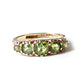 Antique 9ct Gold Peridot Five Stone Ring