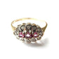 Antique 9ct Gold Ruby & Diamond Ring US Size 5 3/4 UK M