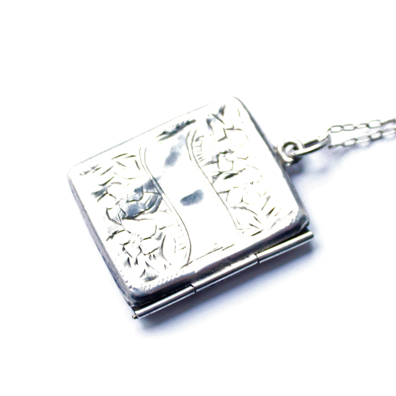 Antique Sterling Silver Stamp Holder Pendant