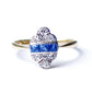 Art Deco 18ct Gold Sapphire & Diamond Ring