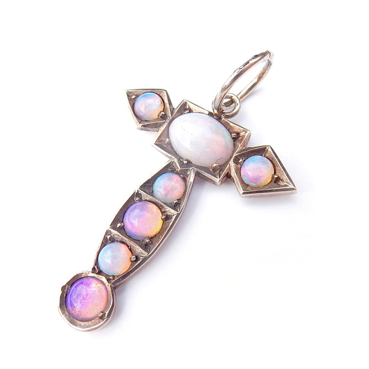 Exquisite Victorian 9ct Gold Opal Pendant