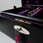 Antique Ebony Inlaid Brass Multi Ring Jewellery Box with Lock & Key