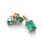 9ct Gold Diamond & Green Gem Set Pendant & Earring Set