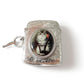 Victorian Solid Silver Enamel Tabby Cat Vesta