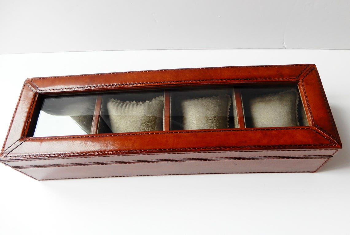 Tan Leather Mens Rolex Watch Box Case Hand Crafted