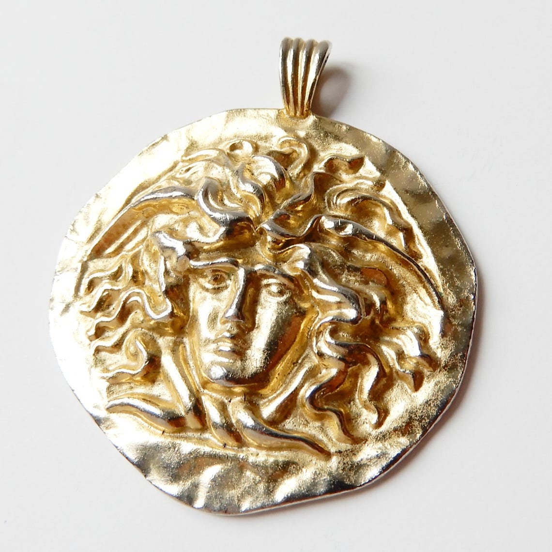 Vintage 1970s Sphinx for British Museum Medusa Goldplated Pendant