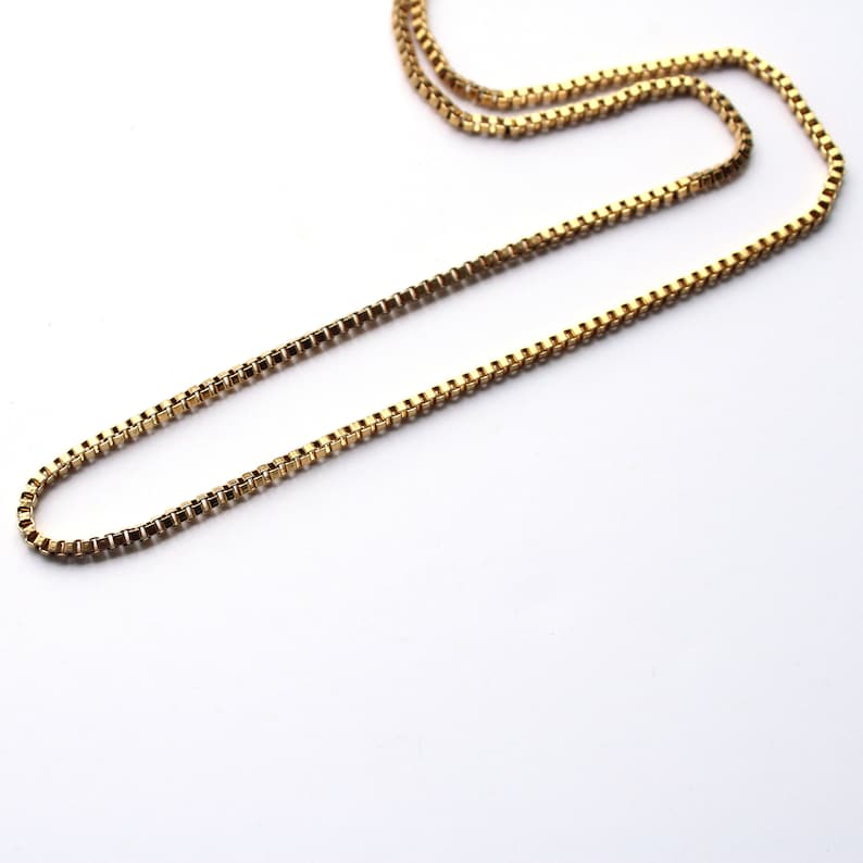 Vintage Rolled Gold Box Chain 25" (11.2grams)