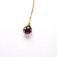 Vintage 14ct Rolled Gold Purple Paste Necklace