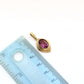 Vintage 14ct Rolled Gold Amethyst Glass Pendant