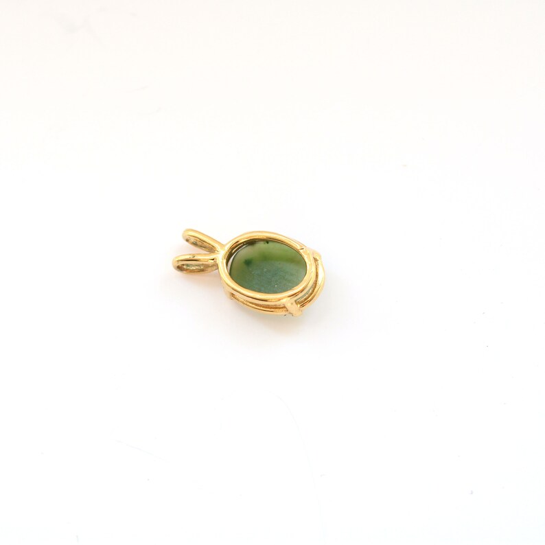 Vintage Gold Filled Jade Pendant