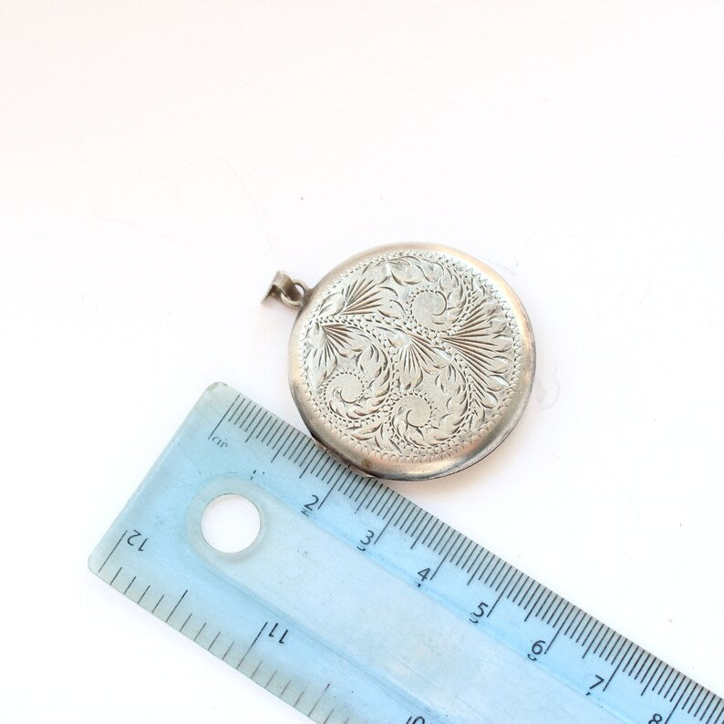 Large Solid Silver Photo Locket