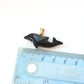 Cute Vintage Carved Onyx Dolphin Pendant