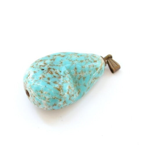 Vintage Organic Turquoise Egg Pendant