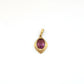 Vintage 14ct Rolled Gold Amethyst Glass Pendant