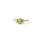 Vintage 9ct Gold Peridot & Cubic Zirconia Ring