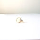 Vintage 9ct Gold Carved Moon Face Ring