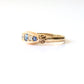 Antique 18ct Gold Sapphire & Diamond Boat Ring