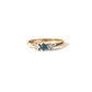 Vintage 9ct Gold Sapphire & Diamond Trilogy Ring