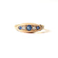 Antique 18ct Gold Sapphire & Diamond Boat Ring