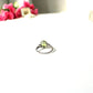 9ct White Gold Peridot & White Sapphire Ring