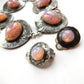 Antique Hammered Dragons Breath Disc Panel Bracelet with Earrings