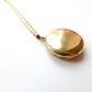 Vintage Rolled Gold Circle Locket with Chain