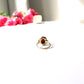 Vintage 9ct Gold Garnet Cabochon Ring