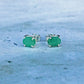 Sterling Silver Emerald Stud Earrings