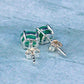 Sterling Silver Emerald Stud Earrings