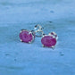 Sterling Silver Amethyst Stud Earrings