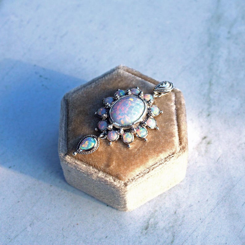 Sterling Silver Opal Pendant