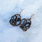 9ct Gold Blue Enamel Ruby Snake Earrings